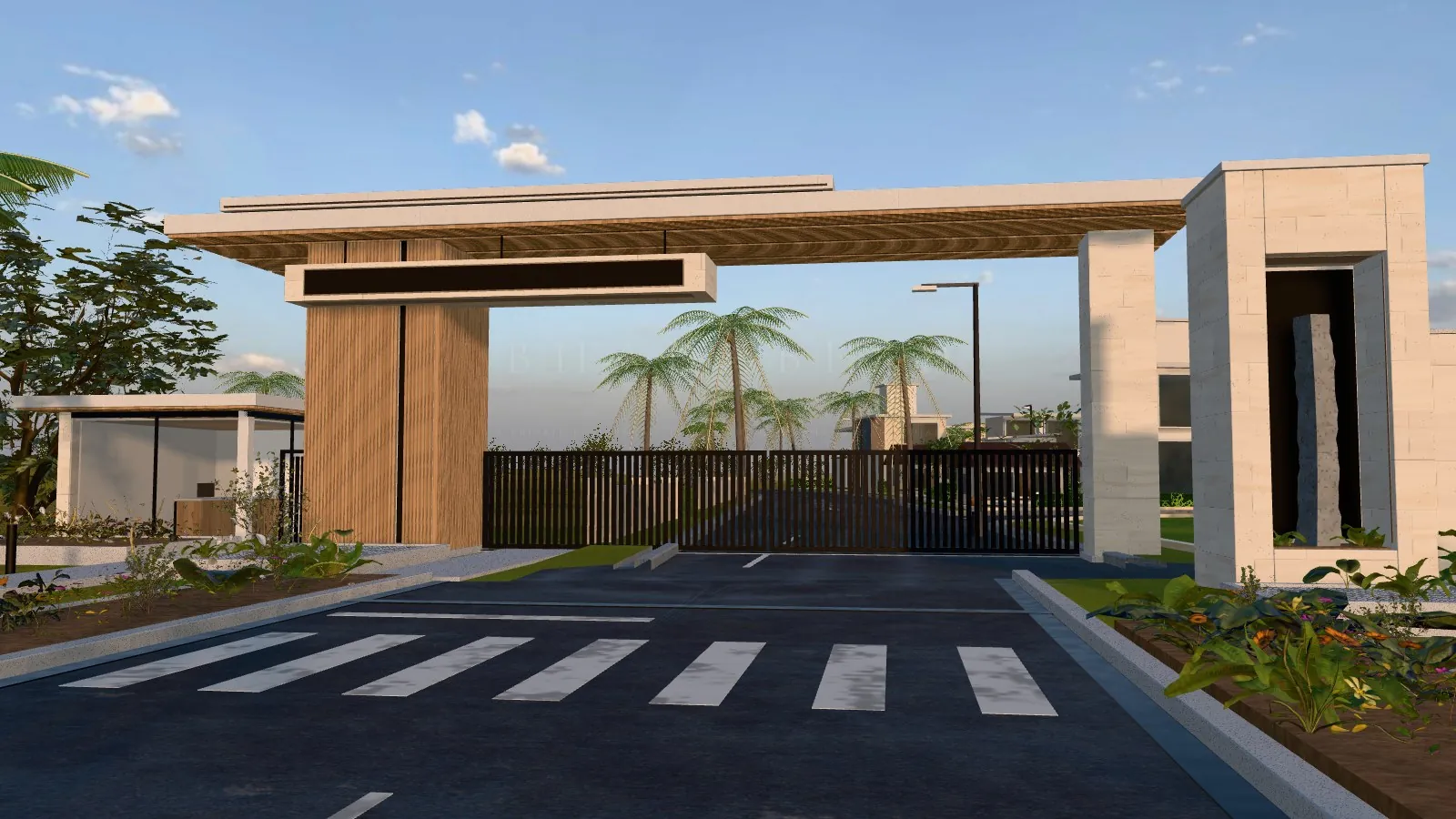 Estate entrance gate