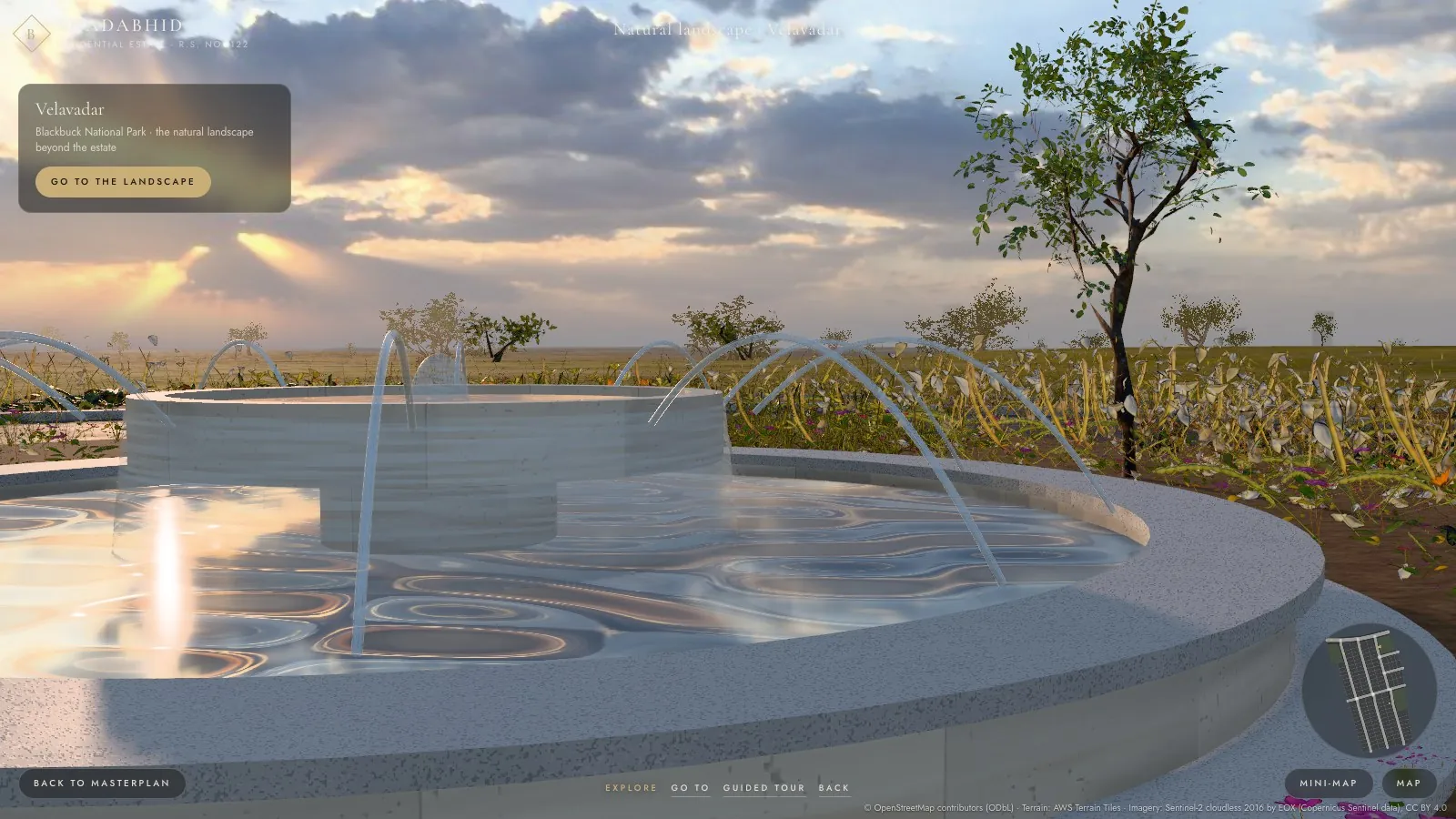 Arrival fountain