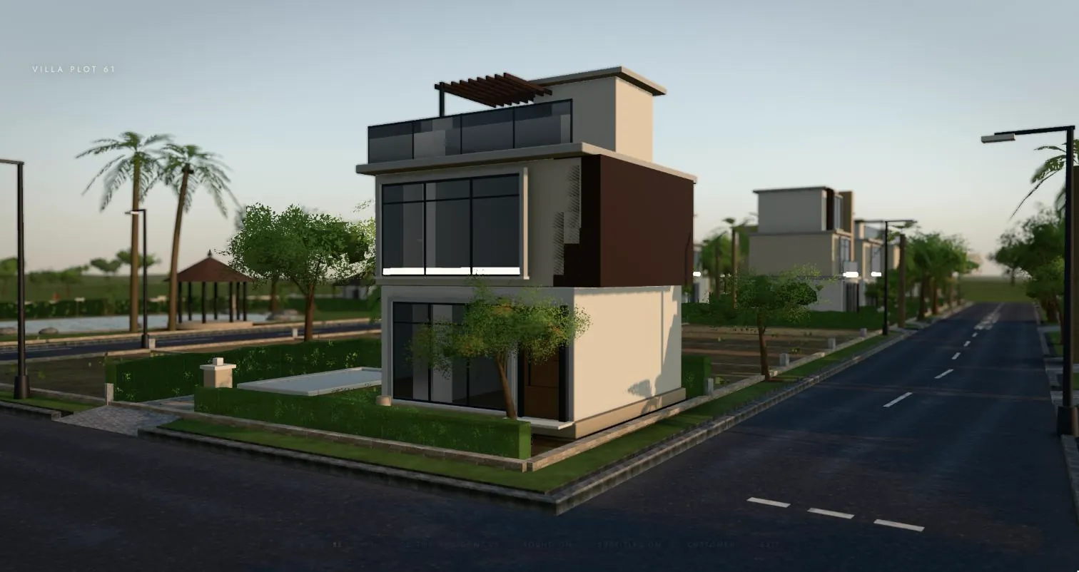 Villa on its plot