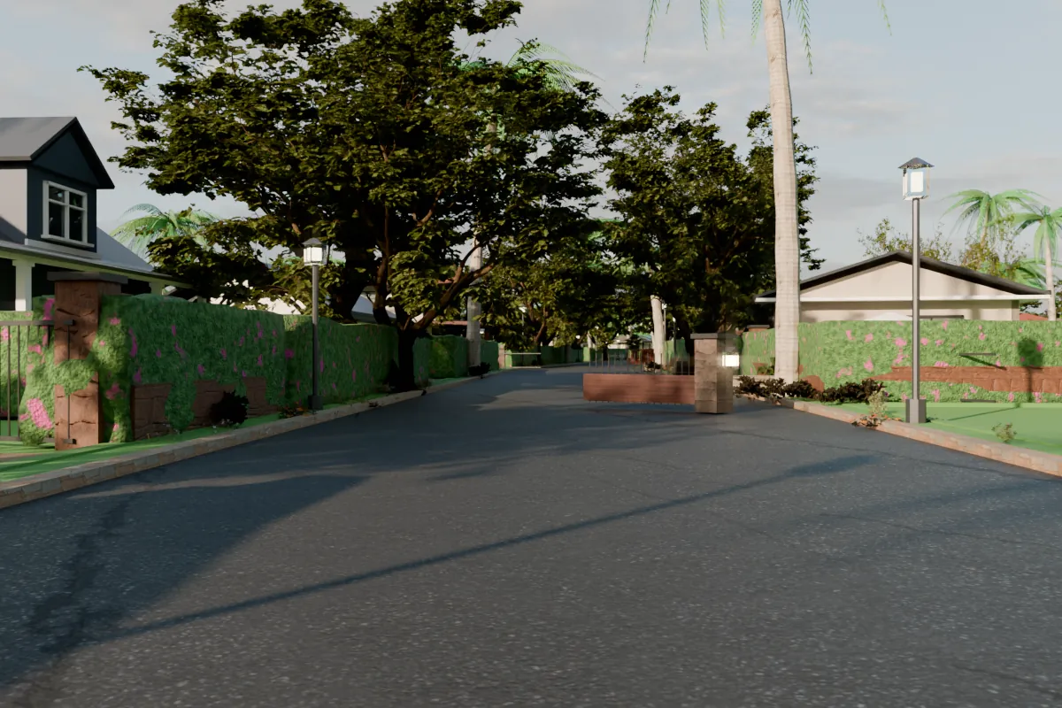 Internal villa drive
